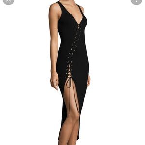 Ronny Kobo Angelina Slit lace up dress